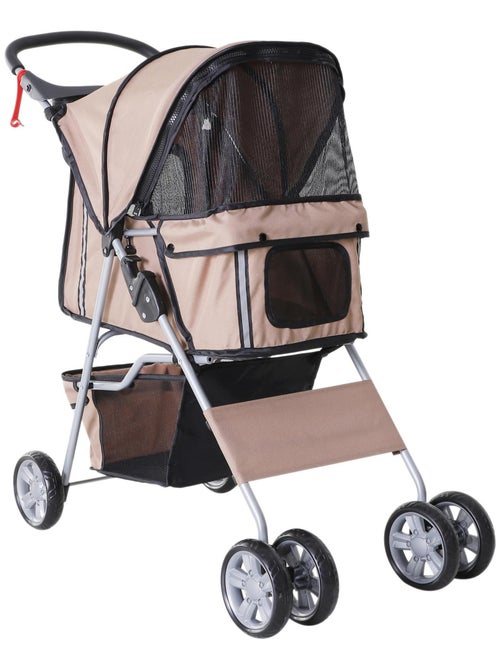 Poussette buggy pliable pour chiens tissu 600D Oxford imperméable 4 roues - Kiabi