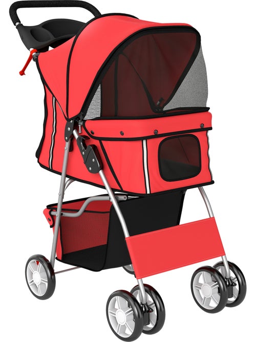 Poussette buggy pliable pour chiens tissu 600d oxford imperméable 4 roues - Kiabi