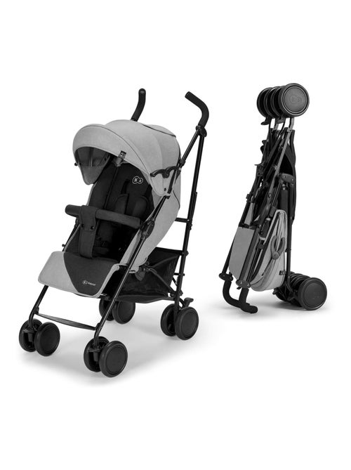 Poussette canne compacte avec dossier et repose pieds réglables - Kiabi