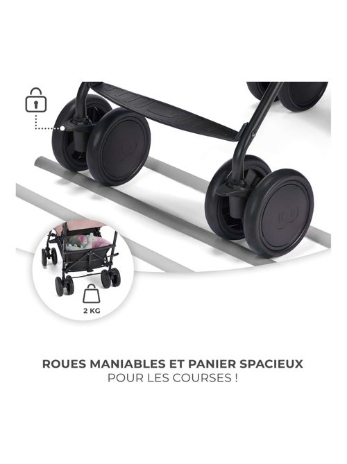 Poussette canne compacte avec dossier et repose pieds réglables - Kiabi