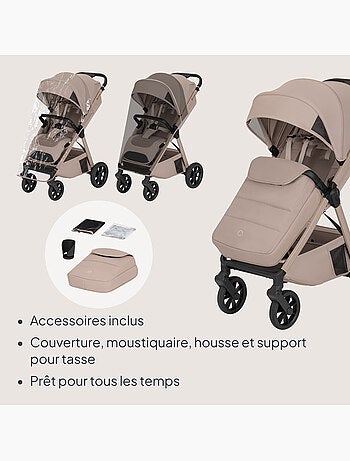 Poussette canne compacte lionelo bett- légère & pliable - légère & pliable - jusqu'à 22 kg