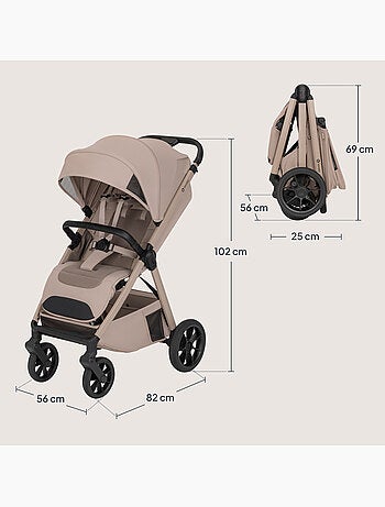 Poussette canne compacte lionelo bett- légère & pliable - légère & pliable - jusqu'à 22 kg