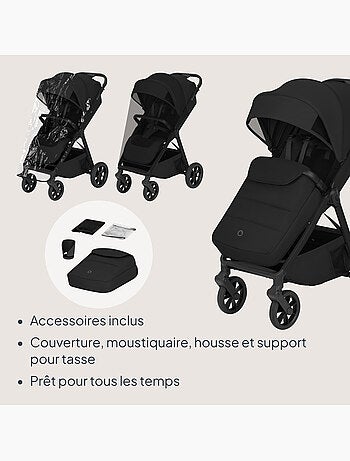 Poussette canne compacte lionelo bett- légère & pliable - légère & pliable - jusqu'à 22 kg
