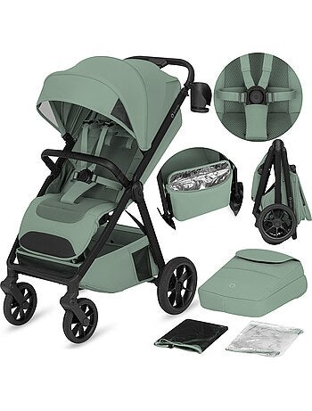 Poussette canne compacte lionelo bett- légère & pliable - légère & pliable - jusqu'à 22 kg