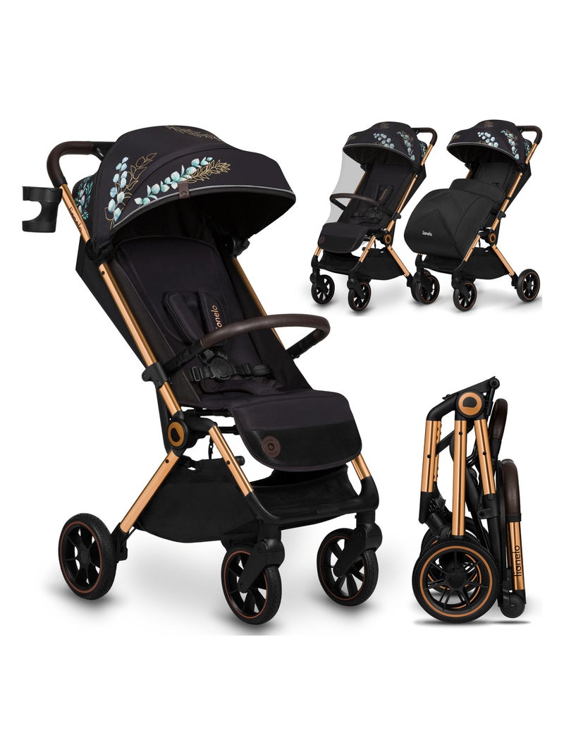 Poussette canne compacte LIONELO Cloe - Légère & pliable - Légère & pliable - Jusqu'à 22 Kg Noir Doré Bleu - Kiabi