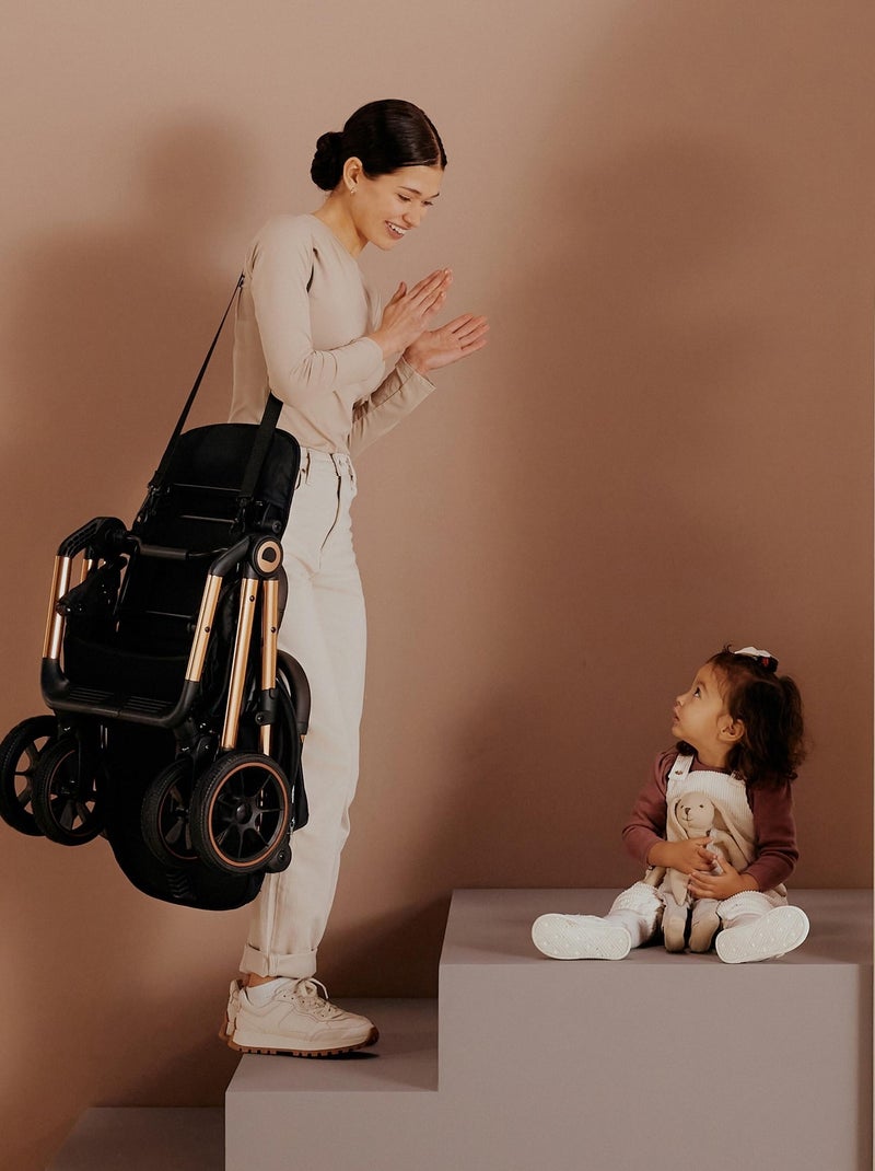 Poussette canne compacte LIONELO Cloe - Légère & pliable - Légère & pliable - Jusqu'à 22 Kg Noir Doré Bleu - Kiabi