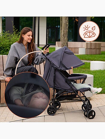 Poussette canne compacte LIONELO Elia - Légère - 6-36 mois - Moustiquaire incluse