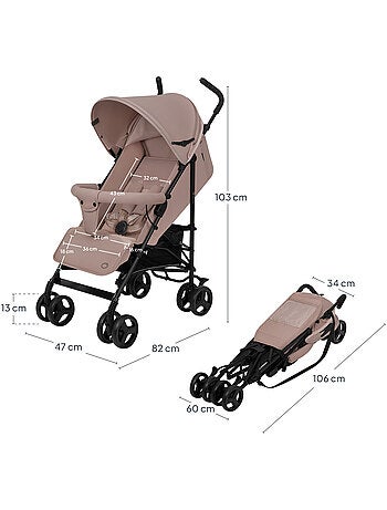 Poussette canne compacte LIONELO Elia - Légère - 6-36 mois - Moustiquaire incluse