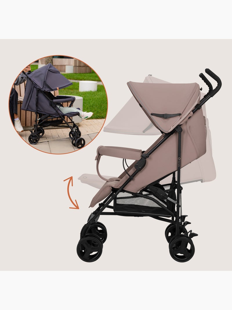 Poussette canne compacte LIONELO Elia - Légère - 6-36 mois - Moustiquaire incluse Beige - Kiabi
