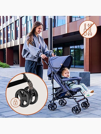 Poussette canne compacte LIONELO Elia - Légère - 6-36 mois - Moustiquaire incluse