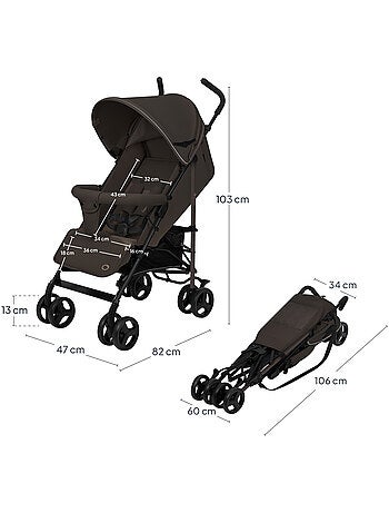 Poussette canne compacte LIONELO Elia - Légère - 6-36 mois - Moustiquaire incluse