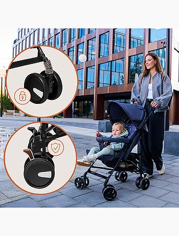 Poussette canne compacte LIONELO Elia - Légère - 6-36 mois - Moustiquaire incluse