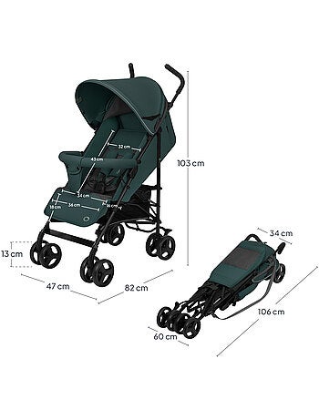 Poussette canne compacte LIONELO Elia - Légère - 6-36 mois - Moustiquaire incluse