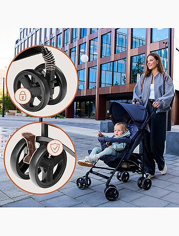 Poussette canne compacte LIONELO Elia - Légère - 6-36 mois - Moustiquaire incluse