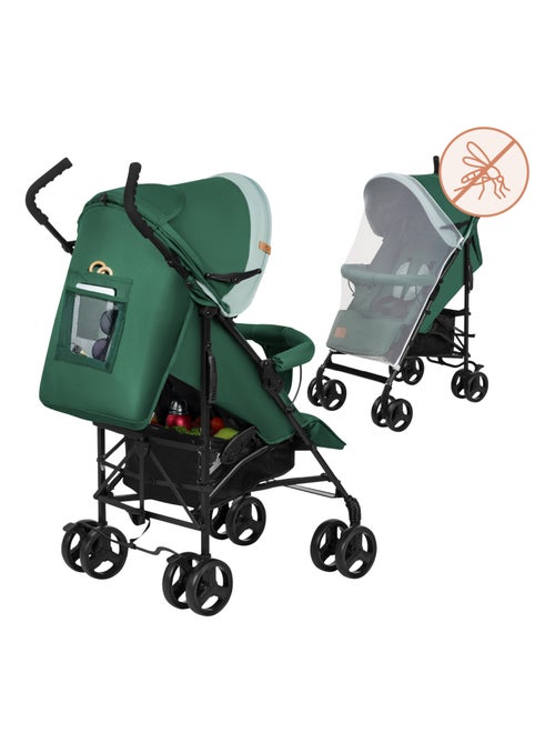 Poussette canne compacte LIONELO Elia - Légère - 6-36 mois - Moustiquaire incluse - Kiabi