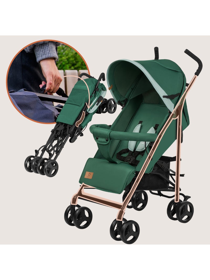 Poussette canne compacte LIONELO Elia - Légère - 6-36 mois - Moustiquaire incluse Vert - Kiabi