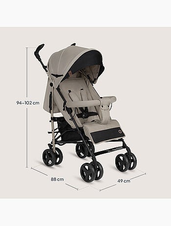 Poussette canne compacte LIONELO Irma - 6-36 mois - Moustiquaire inclus - Léger - Amortisseurs avant