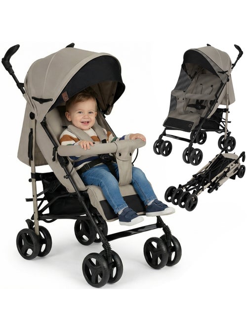 Poussette canne compacte LIONELO Irma - 6-36 mois - Moustiquaire inclus - Léger - Amortisseurs avant - Kiabi