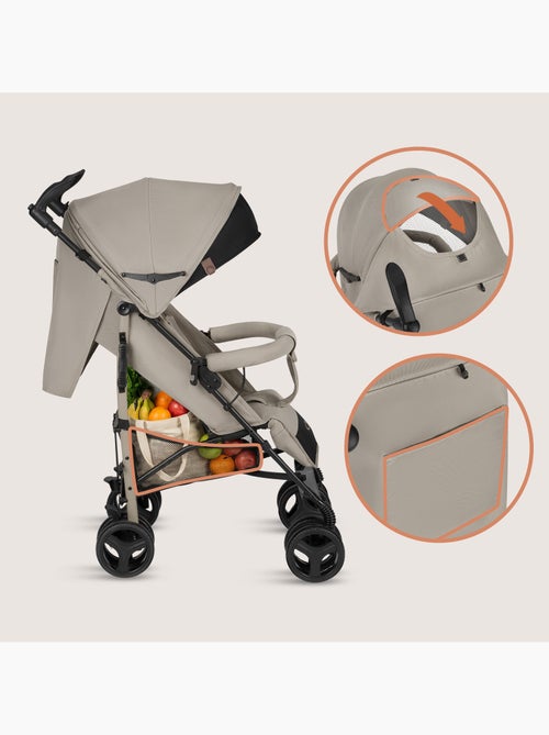 Poussette canne compacte LIONELO Irma - 6-36 mois - Moustiquaire inclus - Léger - Amortisseurs avant - Kiabi