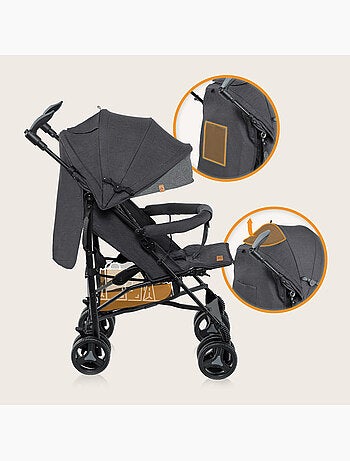 Poussette canne compacte LIONELO Irma - 6-36 mois - Moustiquaire inclus - Léger - Amortisseurs avant