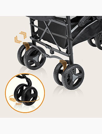 Poussette canne compacte LIONELO Irma - 6-36 mois - Moustiquaire inclus - Léger - Amortisseurs avant