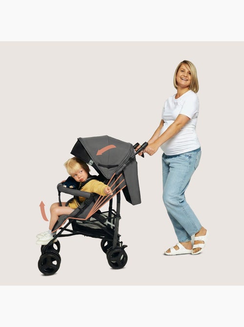 Poussette canne compacte LIONELO Irma - 6-36 mois - Moustiquaire inclus - Léger - Amortisseurs avant - Kiabi