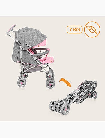 Poussette canne compacte LIONELO Irma - 6-36 mois - Moustiquaire inclus - Léger - Amortisseurs avant