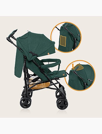 Poussette canne compacte LIONELO Irma - 6-36 mois - Moustiquaire inclus - Léger - Amortisseurs avant