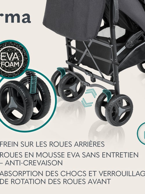 Poussette canne compacte LIONELO Irma - 6-36 mois - Moustiquaire inclus - Léger - Amortisseurs avant - Kiabi