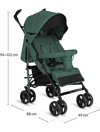 Poussette canne compacte LIONELO Irma - 6-36 mois - Moustiquaire inclus - Léger - Amortisseurs avant