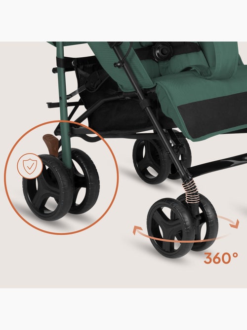 Poussette canne compacte LIONELO Irma - 6-36 mois - Moustiquaire inclus - Léger - Amortisseurs avant - Kiabi