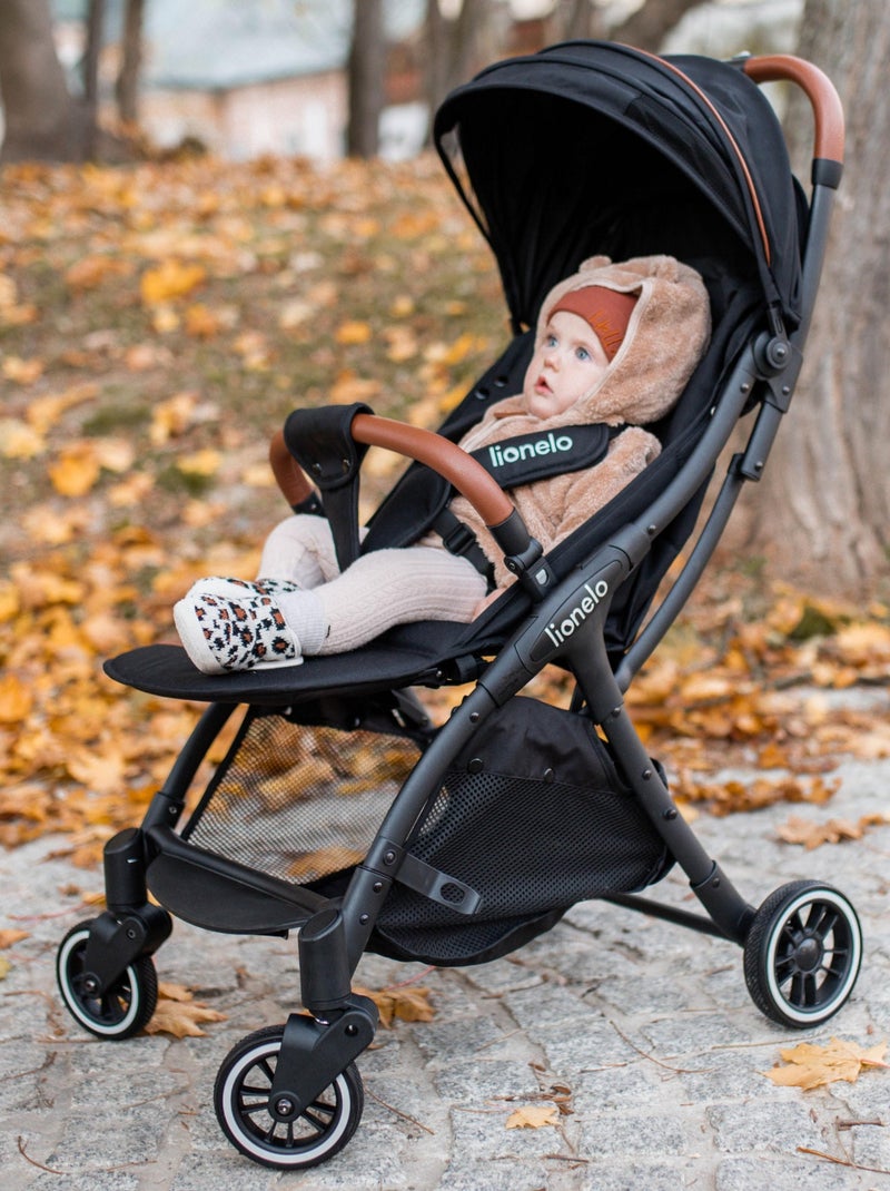 Poussette canne compacte LIONELO Julie One - Jusqu'à 22 Kg - Légère & pliable - Accessoires Noir - Kiabi