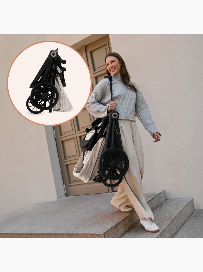Poussette canne compacte LIONELO Mika Plus - Jusqu'à 22 kg - Légère & pliable - Accessoires Beige - Kiabi