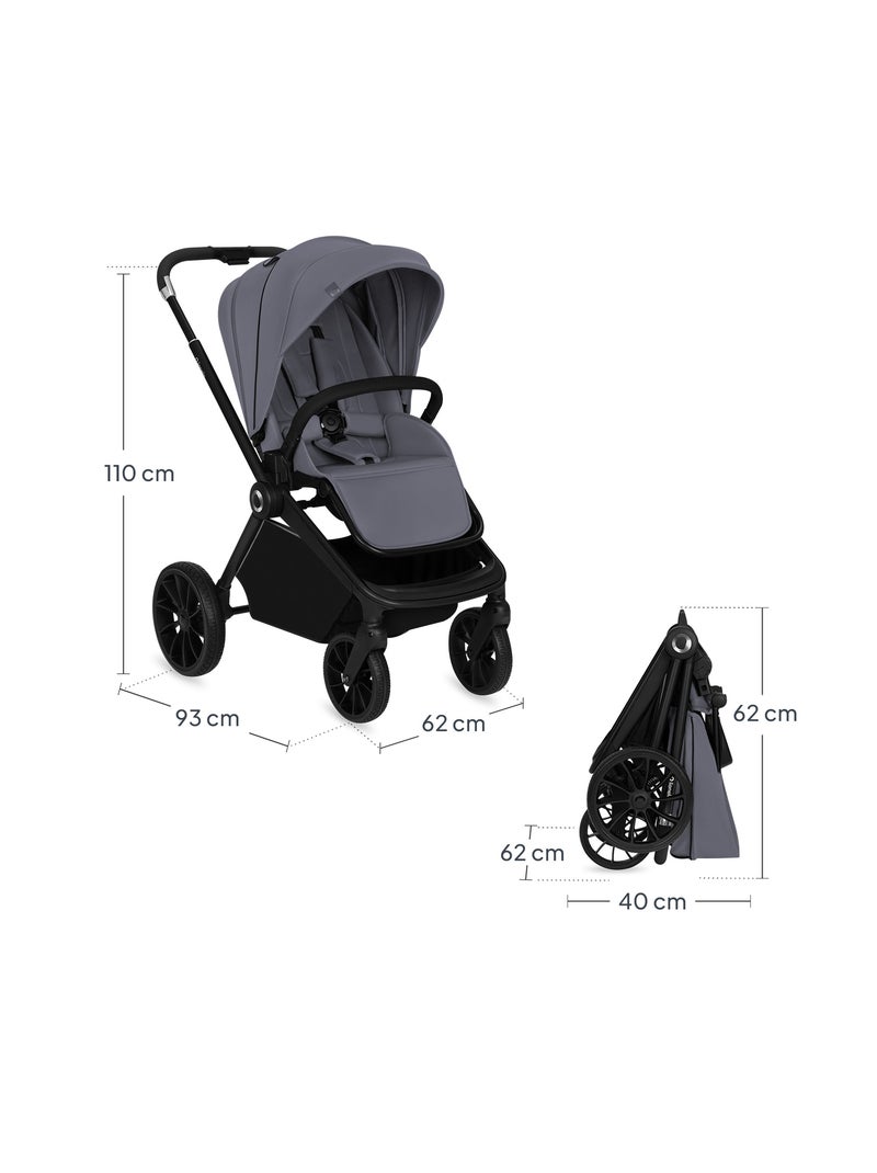 Poussette canne compacte LIONELO Mika Plus - Jusqu'à 22 kg - Légère & pliable - Accessoires Gris - Kiabi