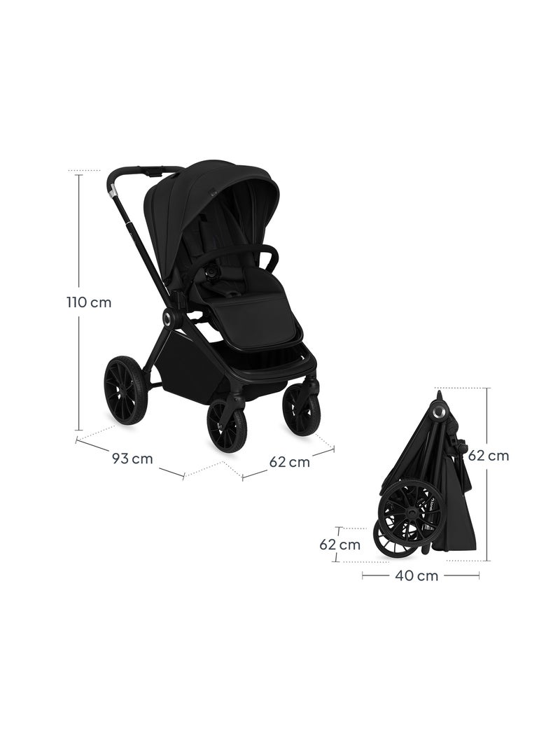 Poussette canne compacte LIONELO Mika Plus - Jusqu'à 22 kg - Légère & pliable - Accessoires Noir - Kiabi