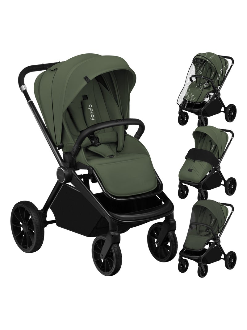 Poussette canne compacte LIONELO Mika Plus - Jusqu'à 22 kg - Légère & pliable - Accessoires Vert - Kiabi