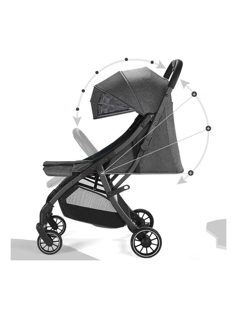 Poussette canne Okto (0 à 6 ans) compacte Gris - Kiabi