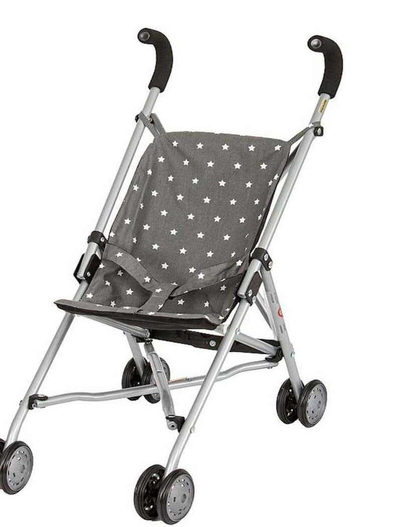 Poussette canne pour poupon grise étoilée - Barrutoys N/A - Kiabi