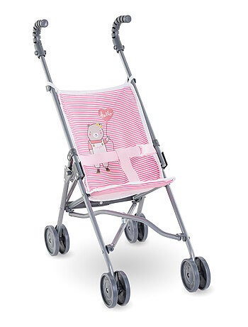Poussette Canne Rose pour poupon 36/42/52 cm