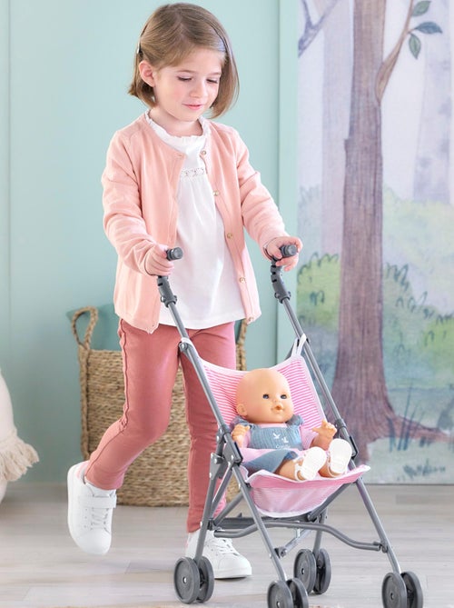 Poussette Canne Rose pour poupon 36/42/52 cm - Kiabi