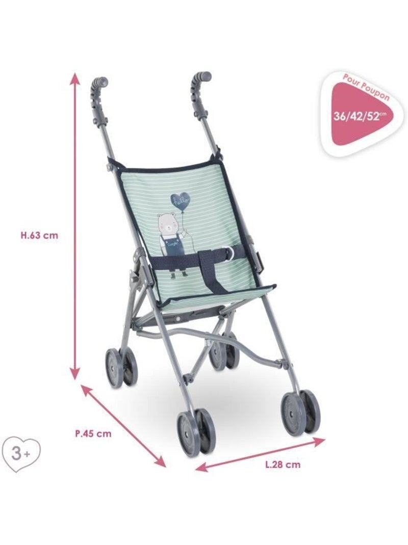 Poussette Canne Sauge pour poupon 36/42/52 cm Vert - Kiabi