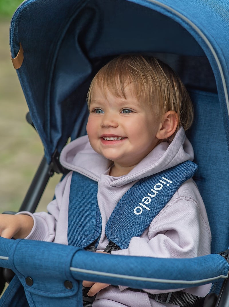 Poussette canne tout terrain LIONELO Annet Plus - Jusqu'à 22 kg -  Grandes roues - Accessoires Bleu Noir - Kiabi