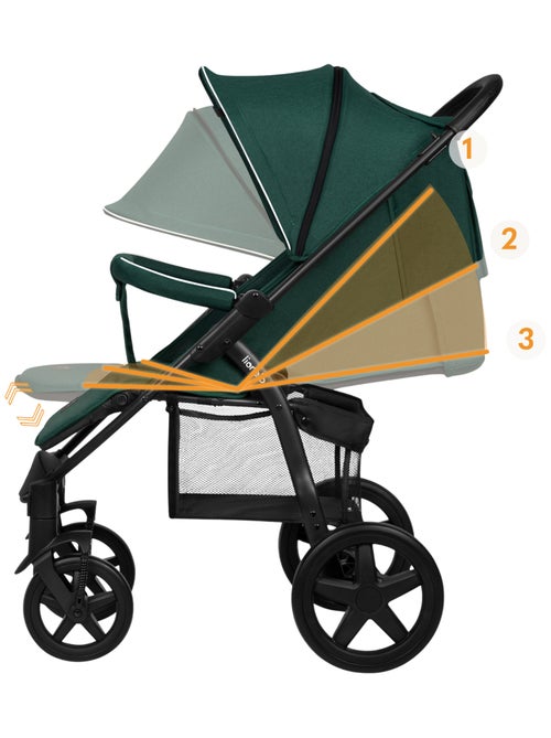 Poussette canne tout terrain LIONELO Annet Plus - Jusqu'à 22 kg -  Grandes roues - Accessoires - Kiabi