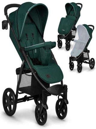 Poussette canne universelle LIONELO Annet Plus - Jusqu'à 22 kg -  Grandes roues - Accessoires