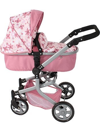 Poussette combiné mika fleurs pour poupée