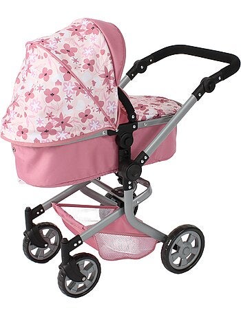 Poussette combiné mika fleurs pour poupée
