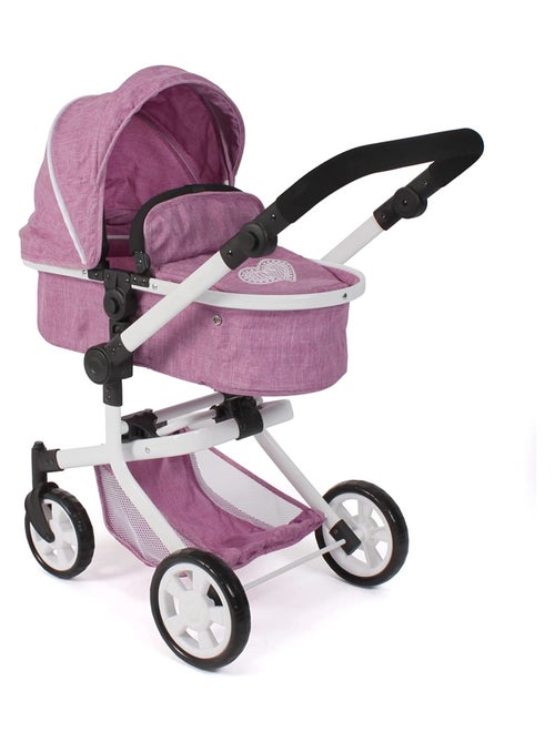 Poussette combinée 2 en 1 Mika Jean rose - Kiabi