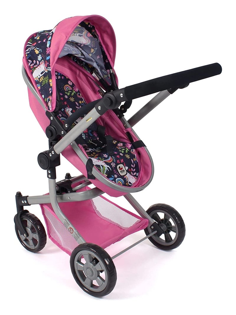 Poussette combinée 2 en 1 Mika Licorne pour poupée Rose - Kiabi
