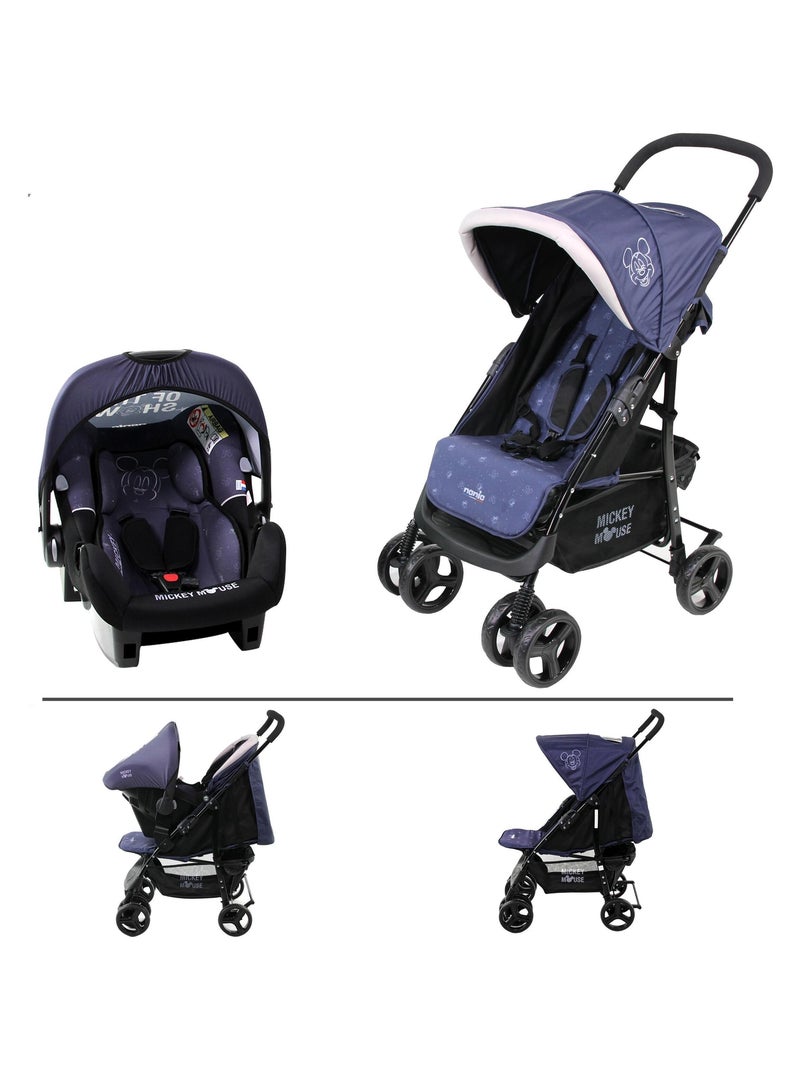 Poussette Combinée 2 En 1 Texas + Siège Beone (grp 0+) - Mickey Bleu - Kiabi