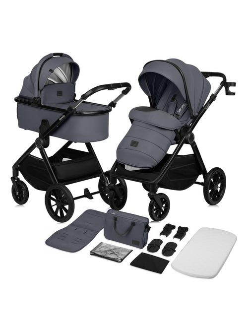 Poussette combinée 2en1 LIONELO Layla - Jusqu'à 22kg - Pack poussette, Nacelle, sac et accessoires - Kiabi